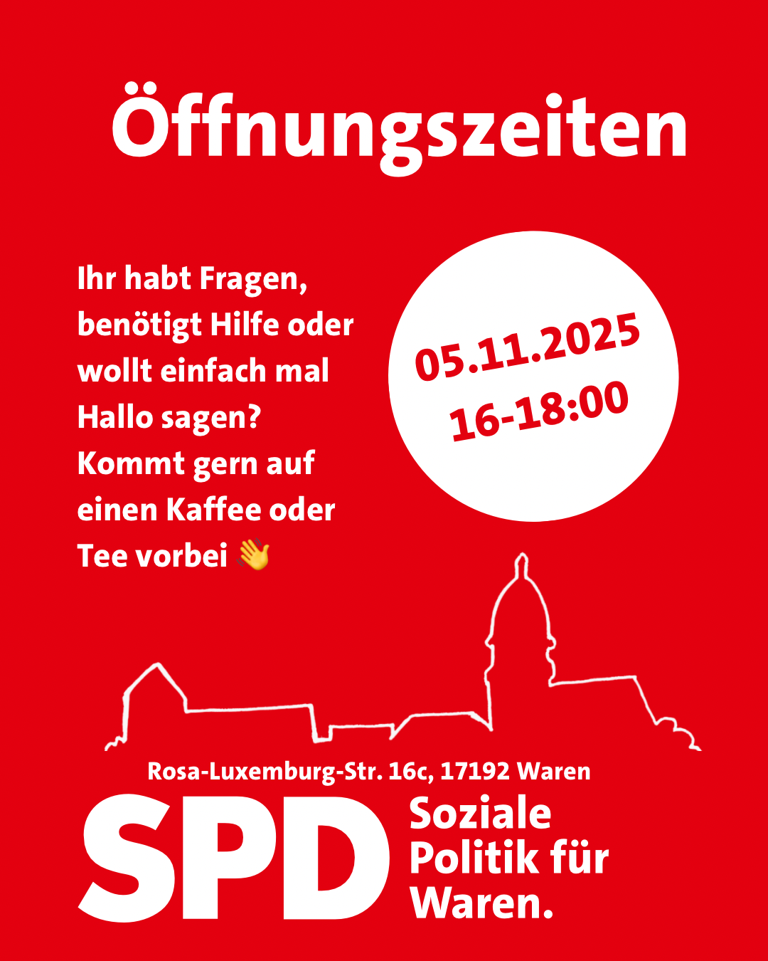 Neue regelmäßige Öffnungszeiten