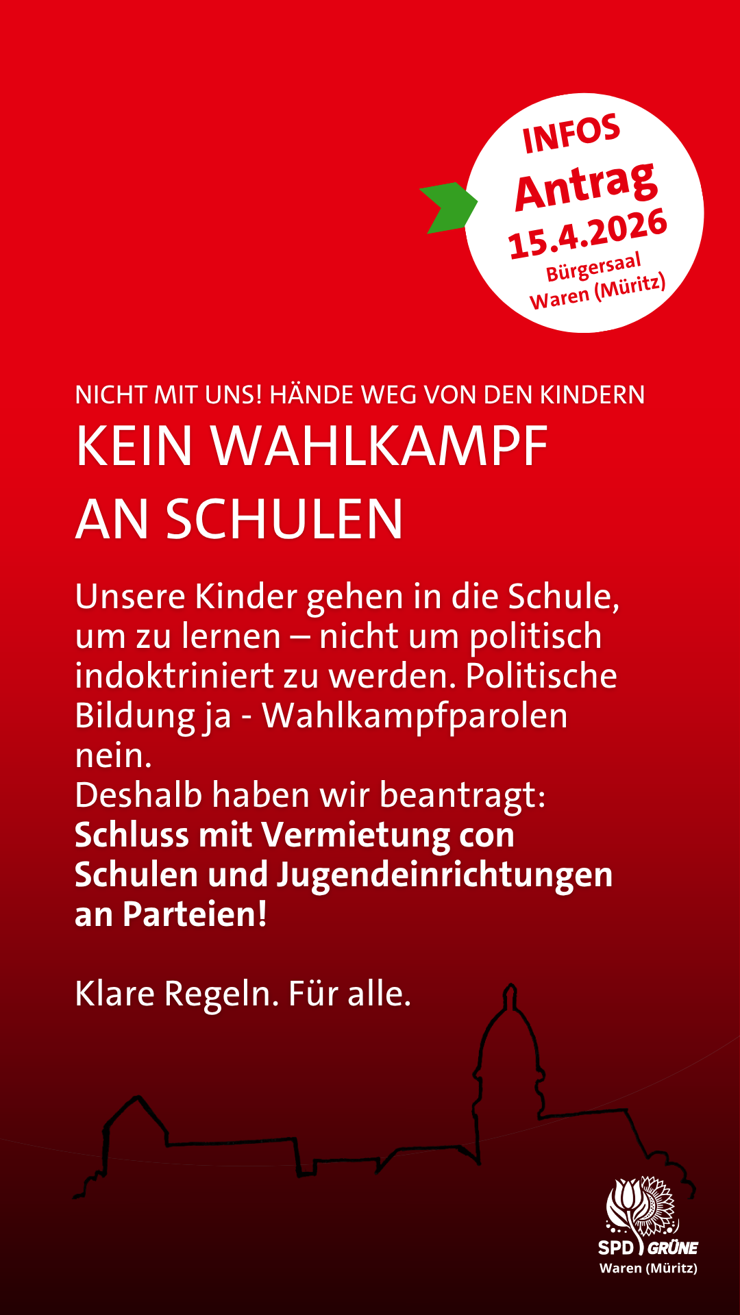 Kein Wahlkampf an Schulen
